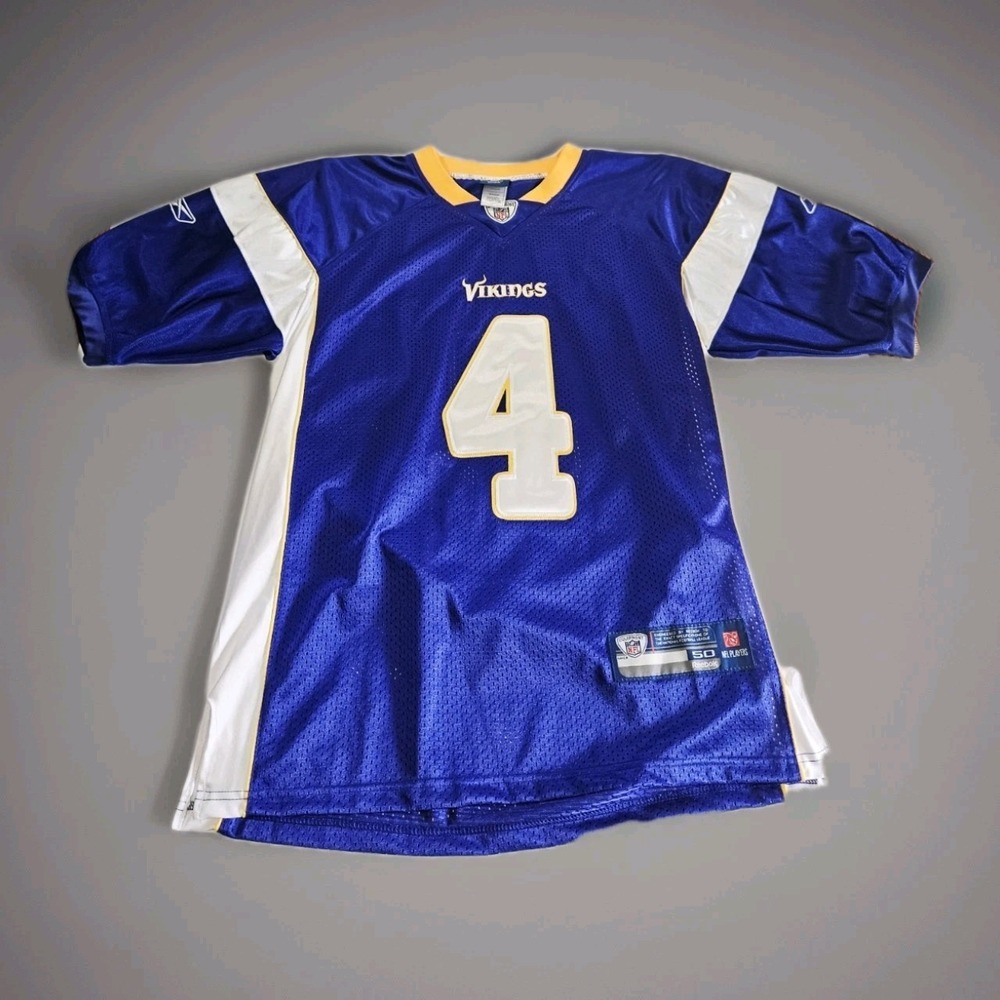 Minnesota NFL Vikings Brett Favre Reebok On Field Size 50 Jersey Mens Football
